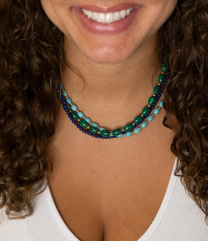 Scarsdale Multi Stone Colorful Statement Necklace Barse Jewelry