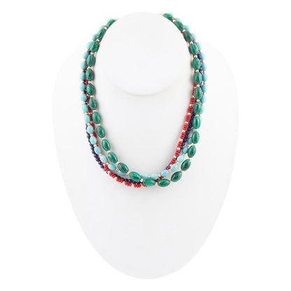 Scarsdale Multi Stone Colorful Statement Necklace Barse Jewelry