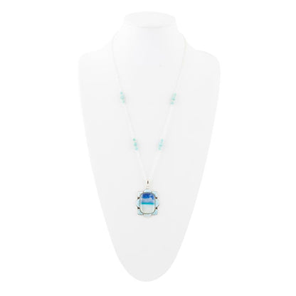 Scenic Beach Blue Larimar and Sterling Silver Pendant Necklace Barse Jewelry