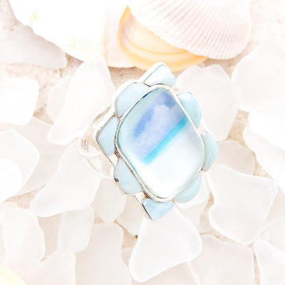 Scenic Beach Blue Larimar and Sterling Silver Ring Barse Jewelry