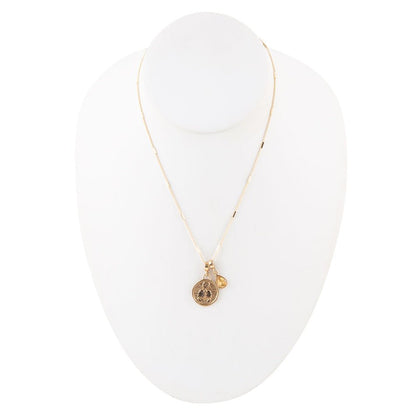 Scorpio - Zodiac Yellow Citrine Golden Charm Necklace Barse Jewelry