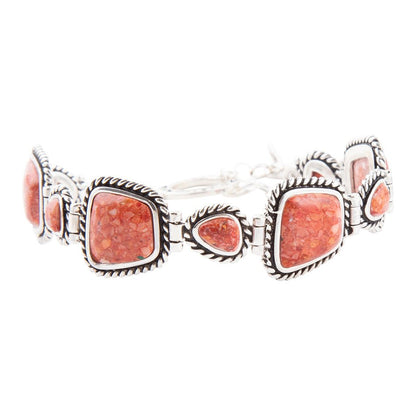 Sedona Sponge Coral and Sterling Silver Toggle Bracelet Barse Jewelry