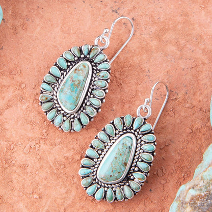 Sedona Blue Turquoise and Sterling Silver Earrings Barse Jewelry