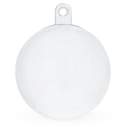 Set of 6 Mini Clear Plastic Ball Ornaments 1.92 Inches (49 mm)