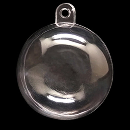 Set of 3 Clear Plastic Ball Ornaments 2.7 Inches (69 mm)