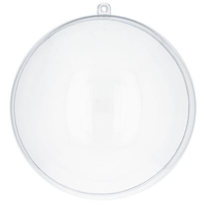 Set of 3 Clear Plastic Ball Ornaments 2.7 Inches (69 mm)