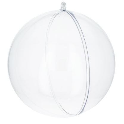 Set of 3 Clear Plastic Ball Ornaments 2.7 Inches (69 mm)