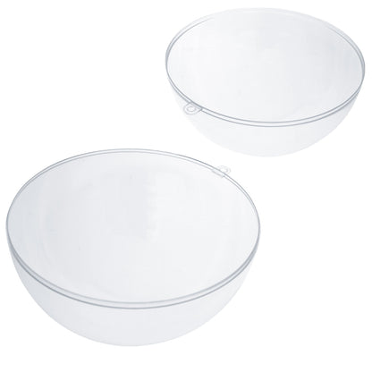 Set of 3 Clear Plastic Ball Ornaments 2.7 Inches (69 mm)