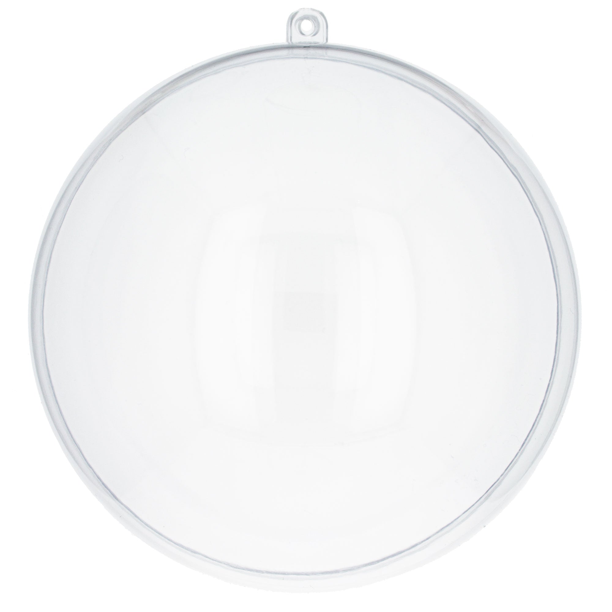 Set of 3 Clear Plastic Ball Ornaments 3.45 Inches (88 mm)
