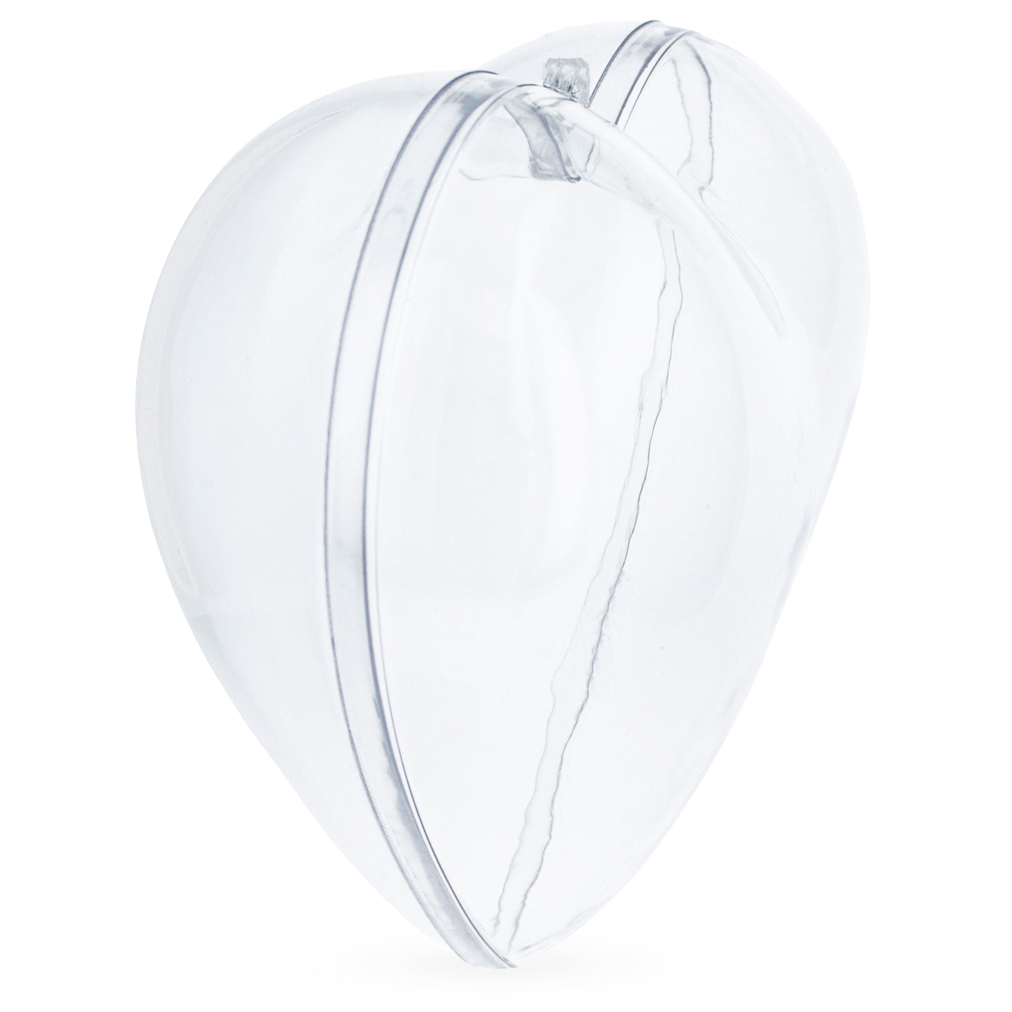 Set of 3 Clear Plastic Heart Ornament 4.6 Inches (117 mm)