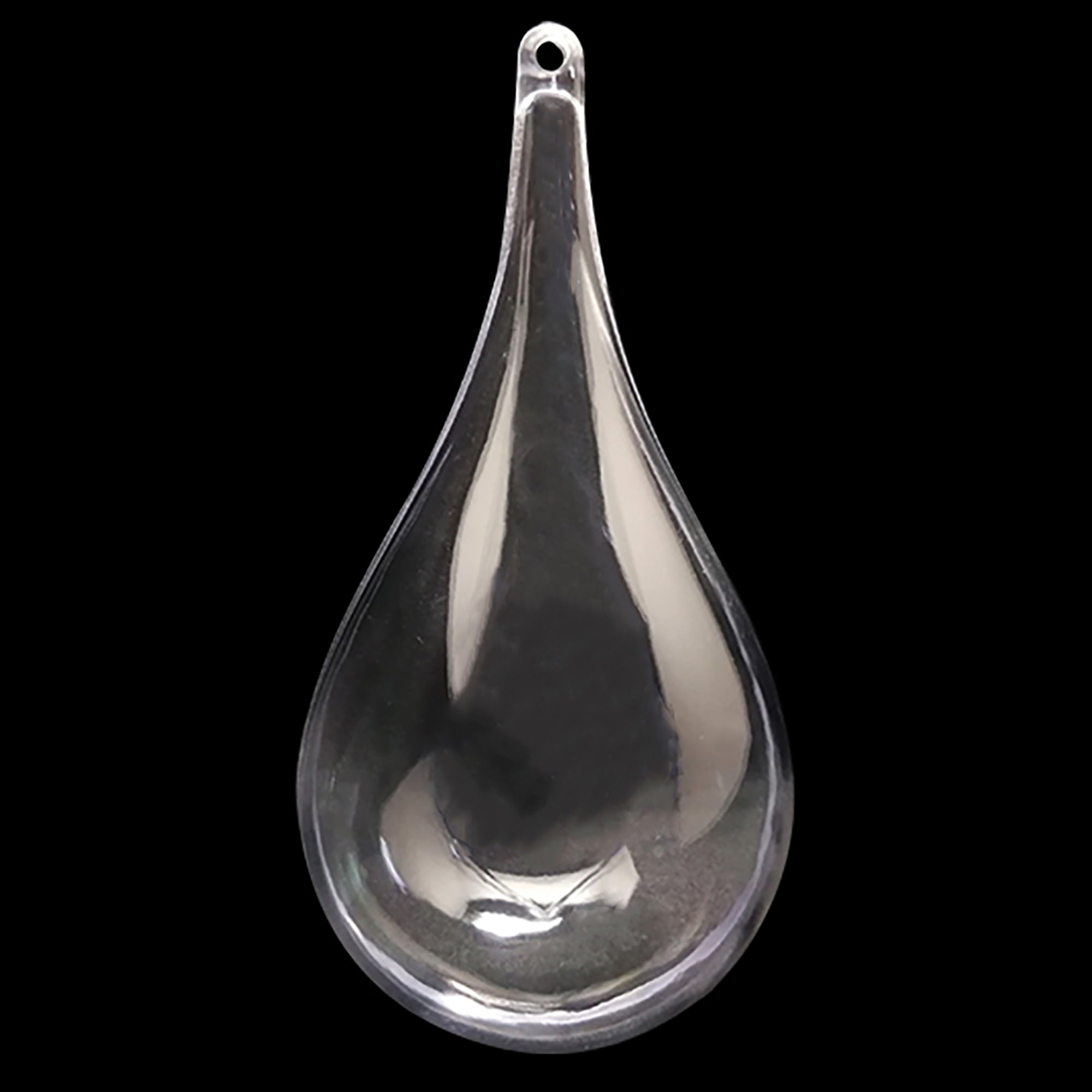 Set of 3 Clear Plastic Waterdrop Ornaments 4.3 Inches (109 mm)
