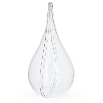 Set of 3 Clear Plastic Waterdrop Ornaments 4.3 Inches (109 mm)