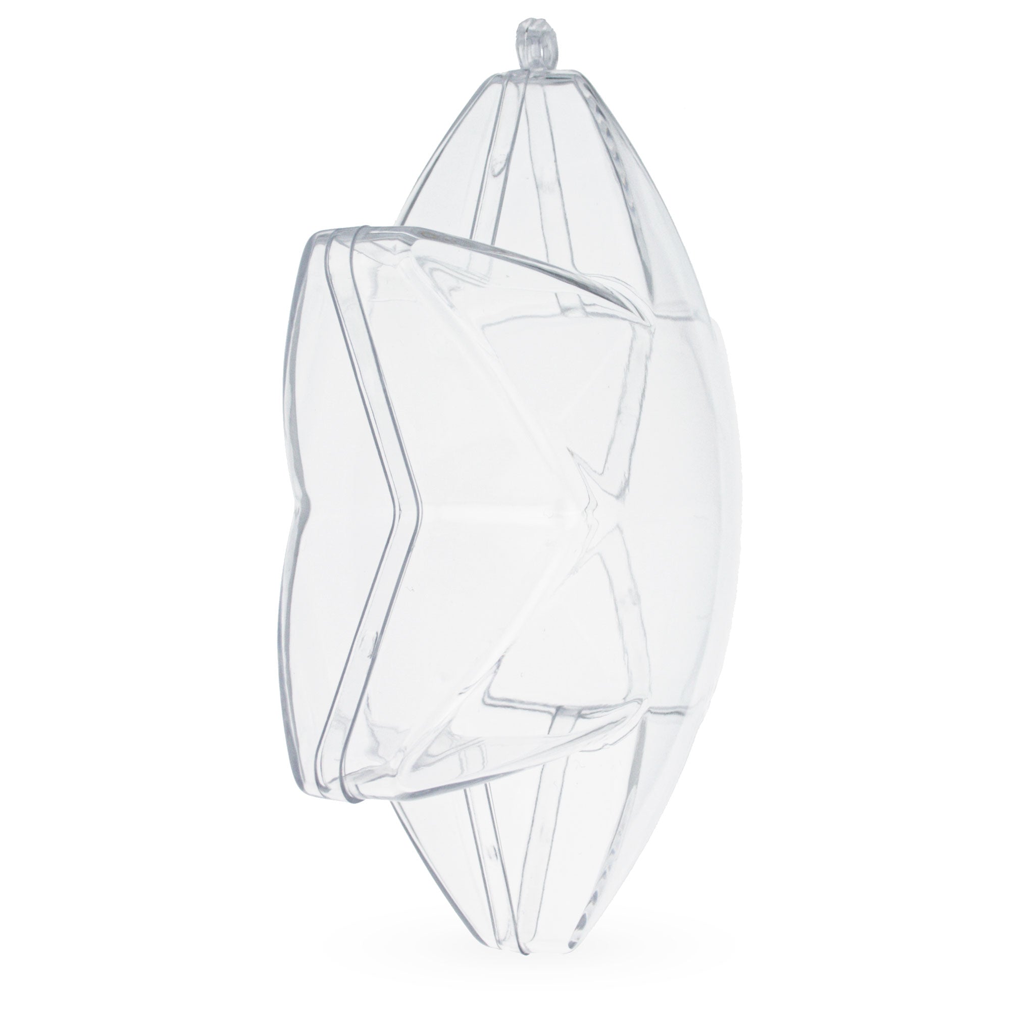 Set of 3 Clear Plastic Hexagon Ornaments 4 Inches