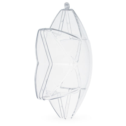 Set of 3 Clear Plastic Hexagon Ornaments 4 Inches