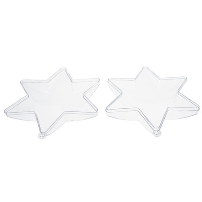 Set of 3 Clear Plastic Hexagon Ornaments 4 Inches