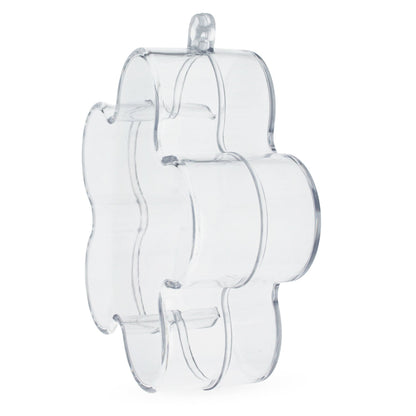 Clear Plastic Flower Ornament  3.55 Inches (90 mm)