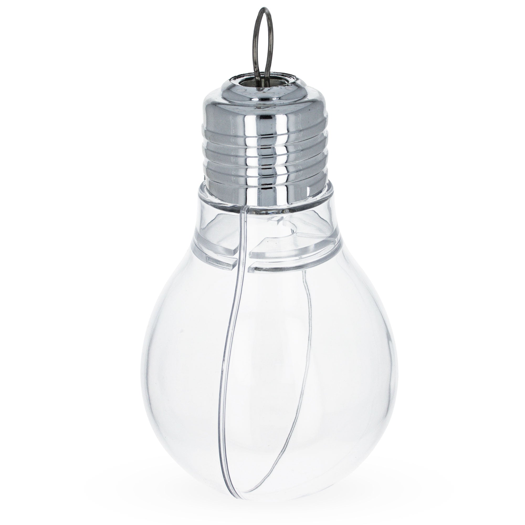 Clear Plastic Bulb Ornaments 5.25 Inches