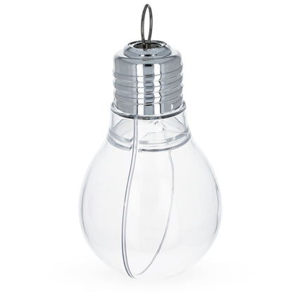 Clear Plastic Bulb Ornaments 5.25 Inches