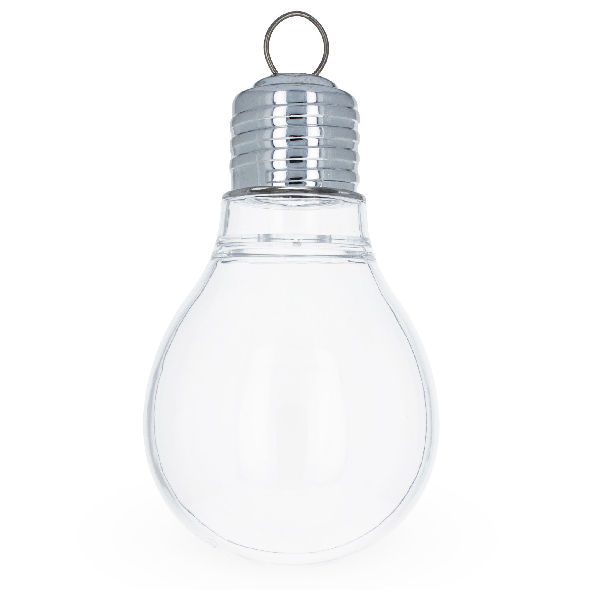 Clear Plastic Bulb Ornaments 5.25 Inches