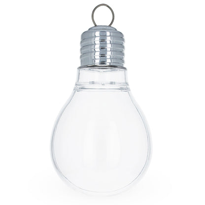 Clear Plastic Bulb Ornaments 5.25 Inches