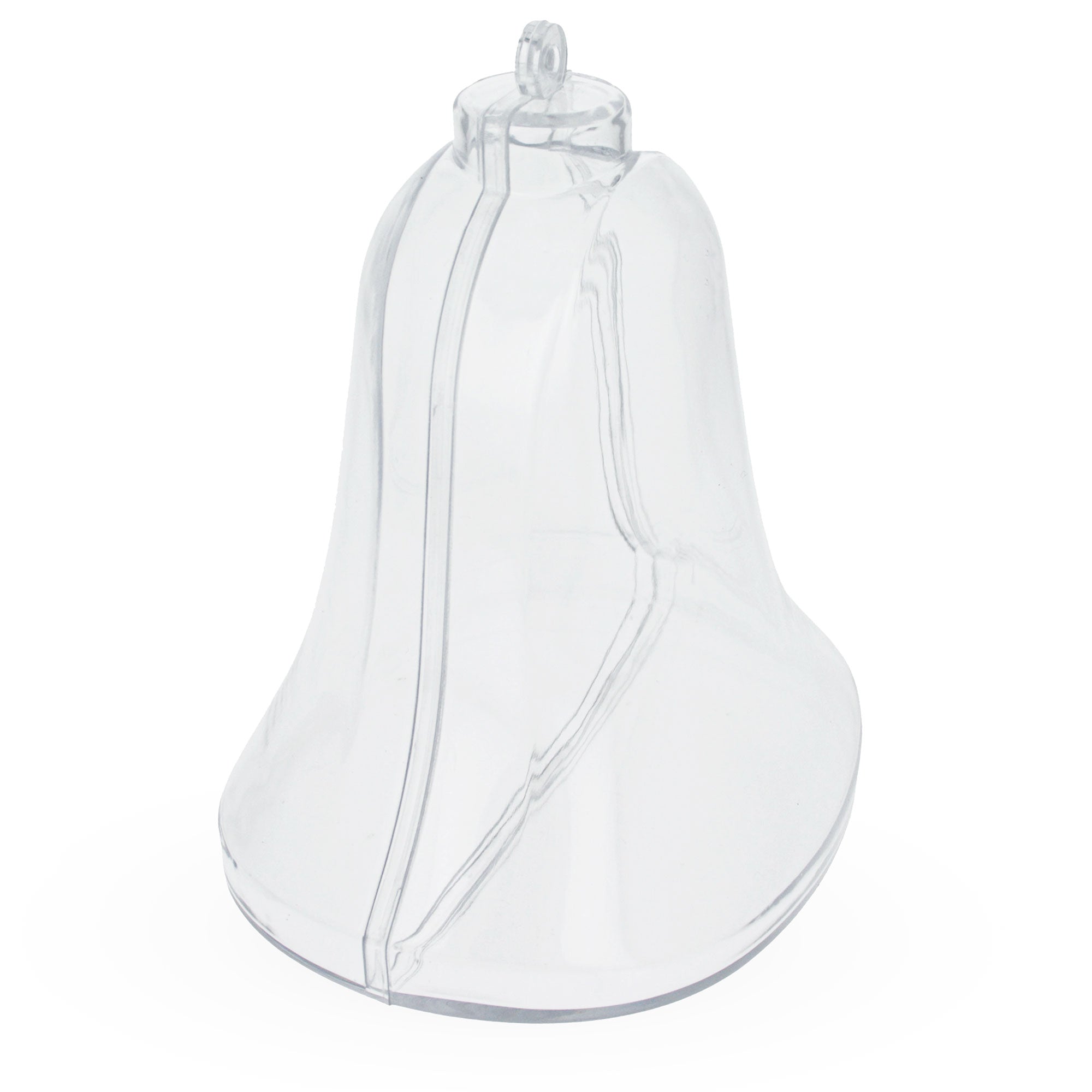 Set of 3 Clear Plastic Bell Ornaments 3.7 Inches (94 mm)