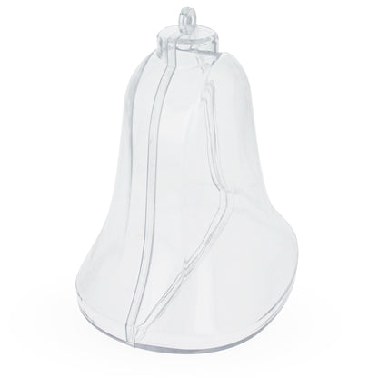 Set of 3 Clear Plastic Bell Ornaments 3.7 Inches (94 mm)