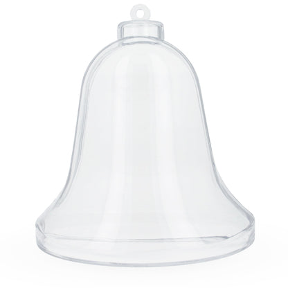 Set of 3 Clear Plastic Bell Ornaments 3.7 Inches (94 mm)