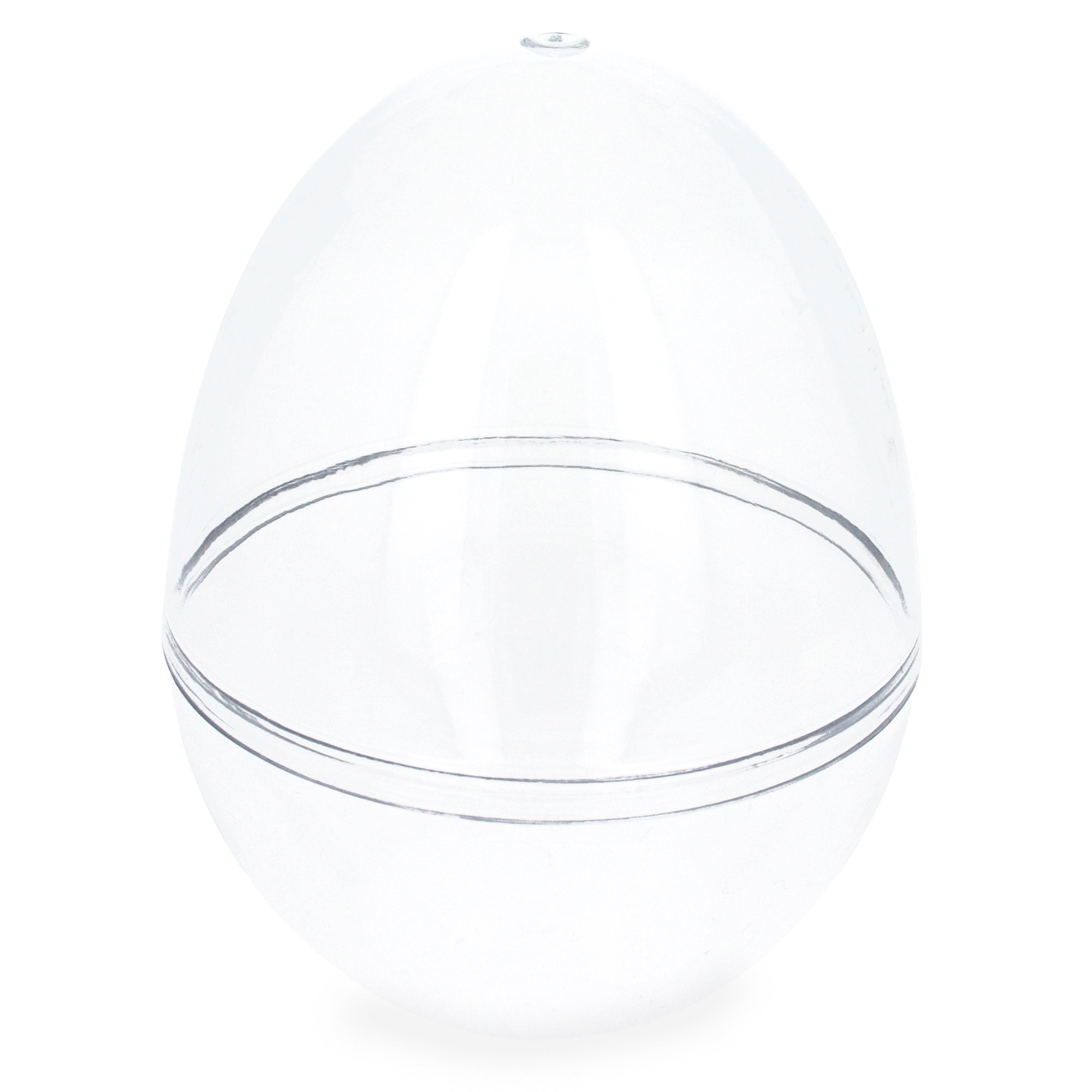 Set of 3 Clear Plastic Standing Egg Ornaments 3.58 Inches (91 mm)