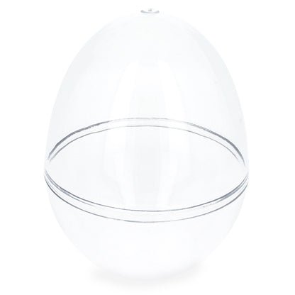 Set of 3 Clear Plastic Standing Egg Ornaments 3.58 Inches (91 mm)