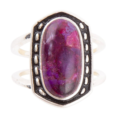 Shielded Purple Turquoise and Sterling Silver Ring Barse Jewelry
