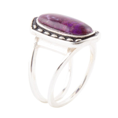 Shielded Purple Turquoise and Sterling Silver Ring Barse Jewelry