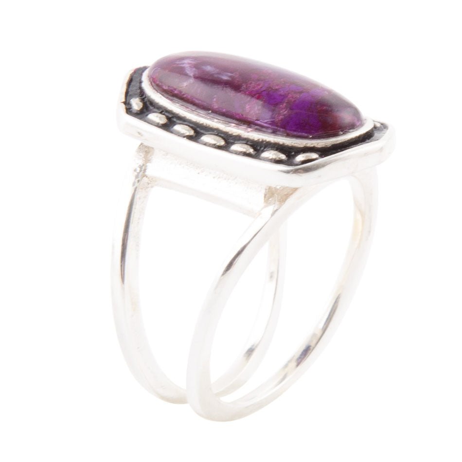Shielded Purple Turquoise and Sterling Silver Ring Barse Jewelry