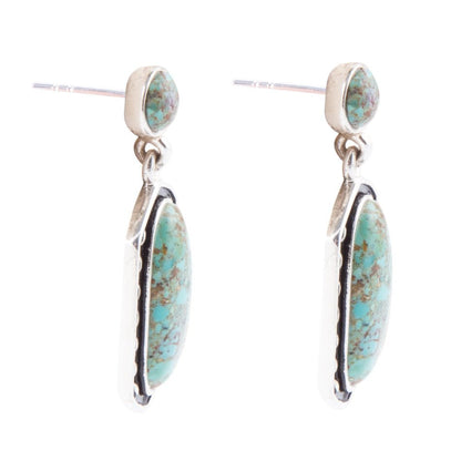 Shielded Blue Turquoise and Sterling Silver Earrings Barse Jewelry