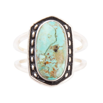 Shielded Blue Turquoise and Sterling Silver Ring Barse Jewelry