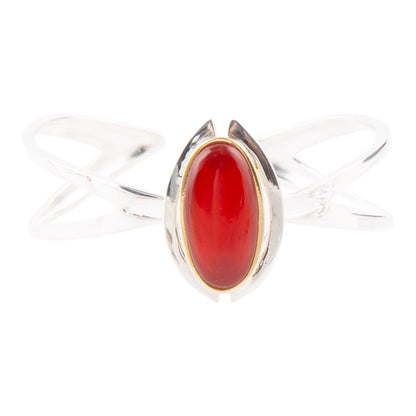 Shine Bright Carnelian Cuff Bracelet Barse Jewelry