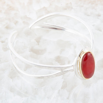 Shine Bright Carnelian Cuff Bracelet Barse Jewelry