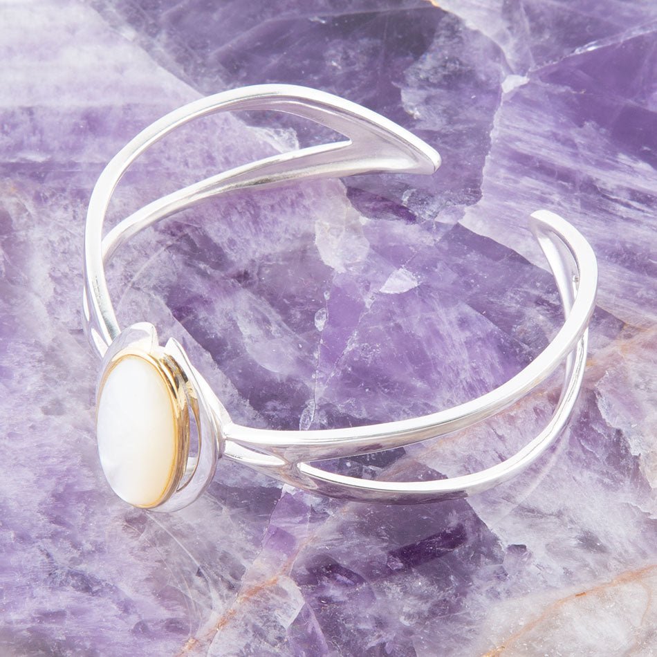 Shine Bright Mother of Pearl Cuff Bracelet Barse Jewelry