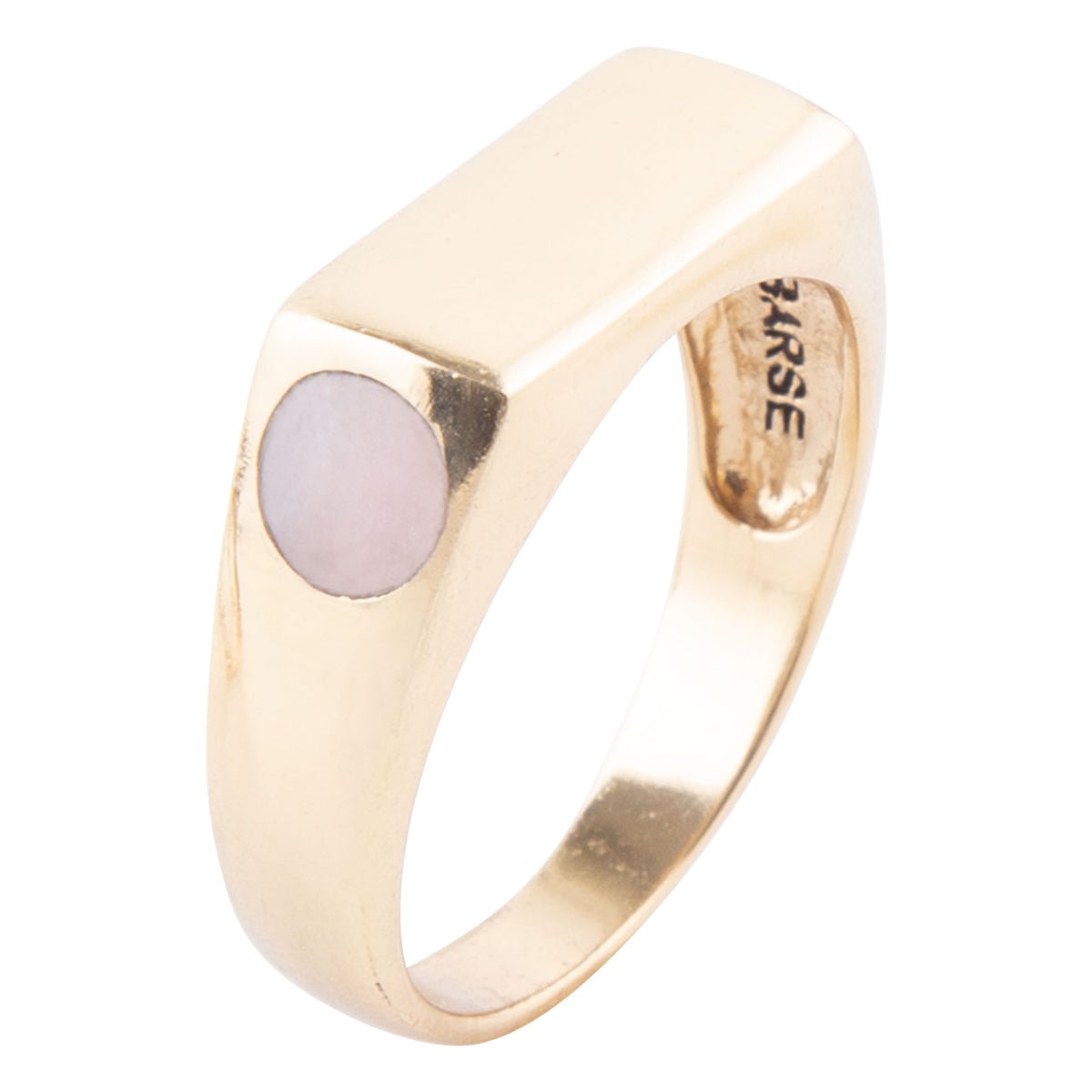 Signet Pink Opal and Bronze In The Hole Ring Barse Jewelry