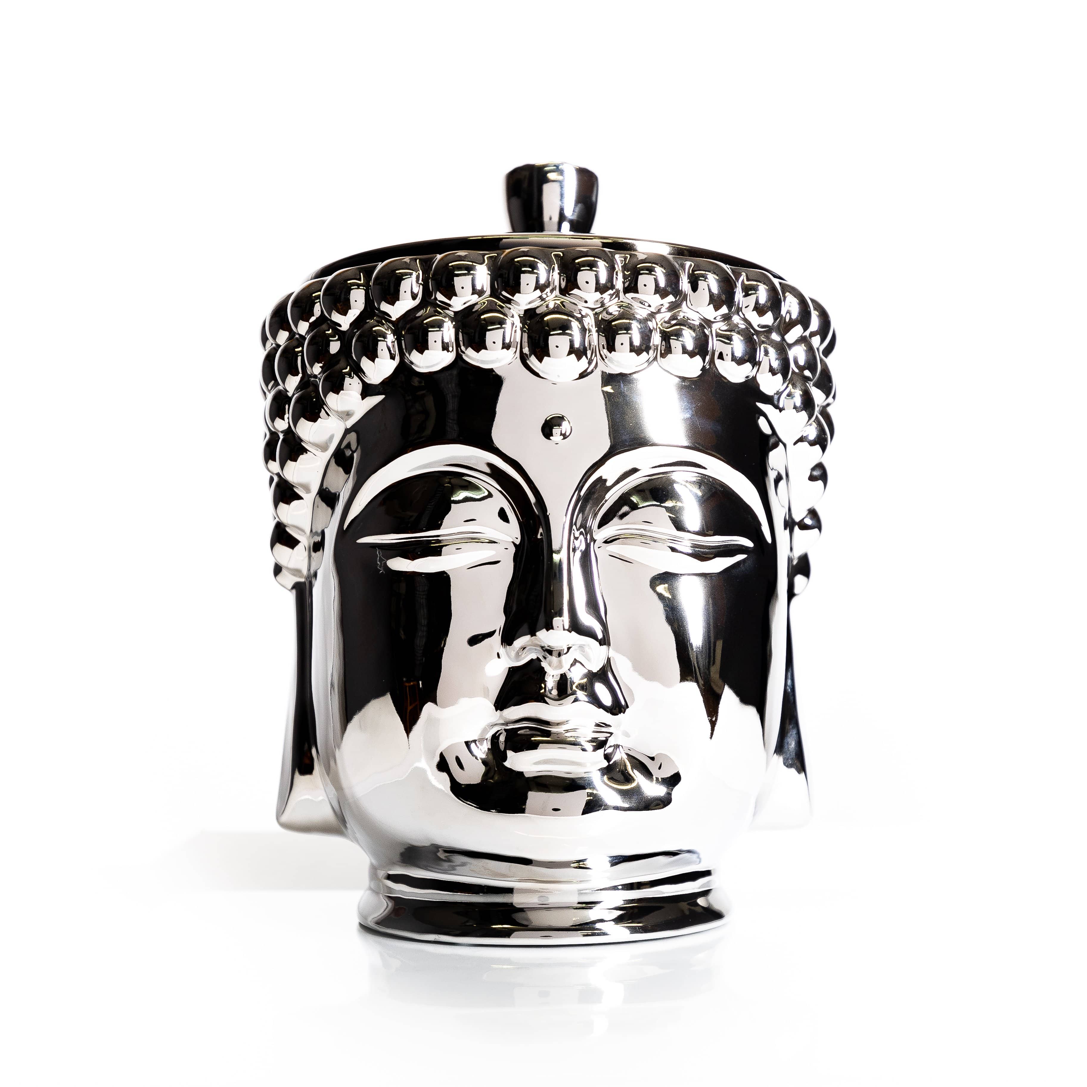 Silver Grande Buddha Candle