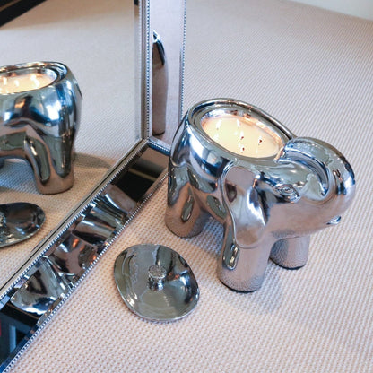 Silver Grand Elephant Candle