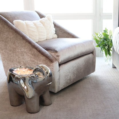 Silver Grand Elephant Candle