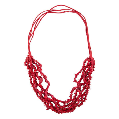 Six Strand Red Magnesite Necklace Barse Jewelry
