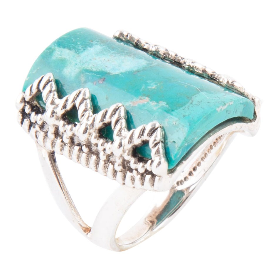 Sluice Genuine turquoise Ring Barse Jewelry