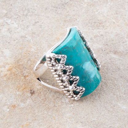 Sluice Genuine turquoise Ring Barse Jewelry