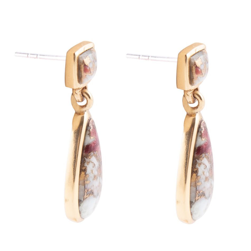 Smooth Teardrop Matrix Earrings Barse Jewelry
