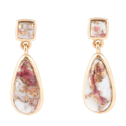 Smooth Teardrop Matrix Earrings Barse Jewelry