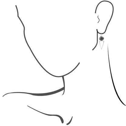 Sonoran Sunset and Sterling Silver Triangle Earrings Barse Jewelry