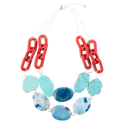 Southwest Mix Agate Statement Necklace Barse Jewelry