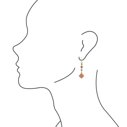 Spicy Orange Coral Drop Earrings Barse Jewelry