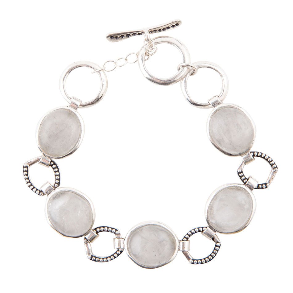 Splender Grey Quartz Sterling Link Bracelet Barse Jewelry